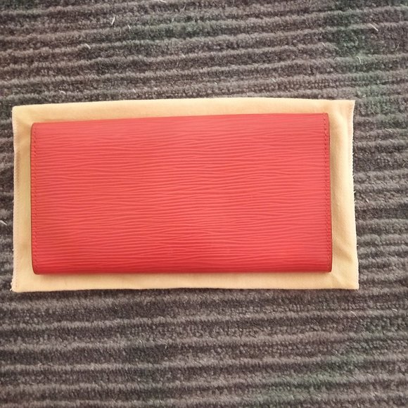 Stunning EUC LV Epi Portefeuille Emilie Long Wallet Orange (Piment) & Fuchsia - Picture 3 of 13